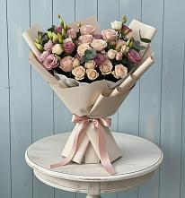 Букет цветов из:  Розы и Лизиантусы в Сосенском