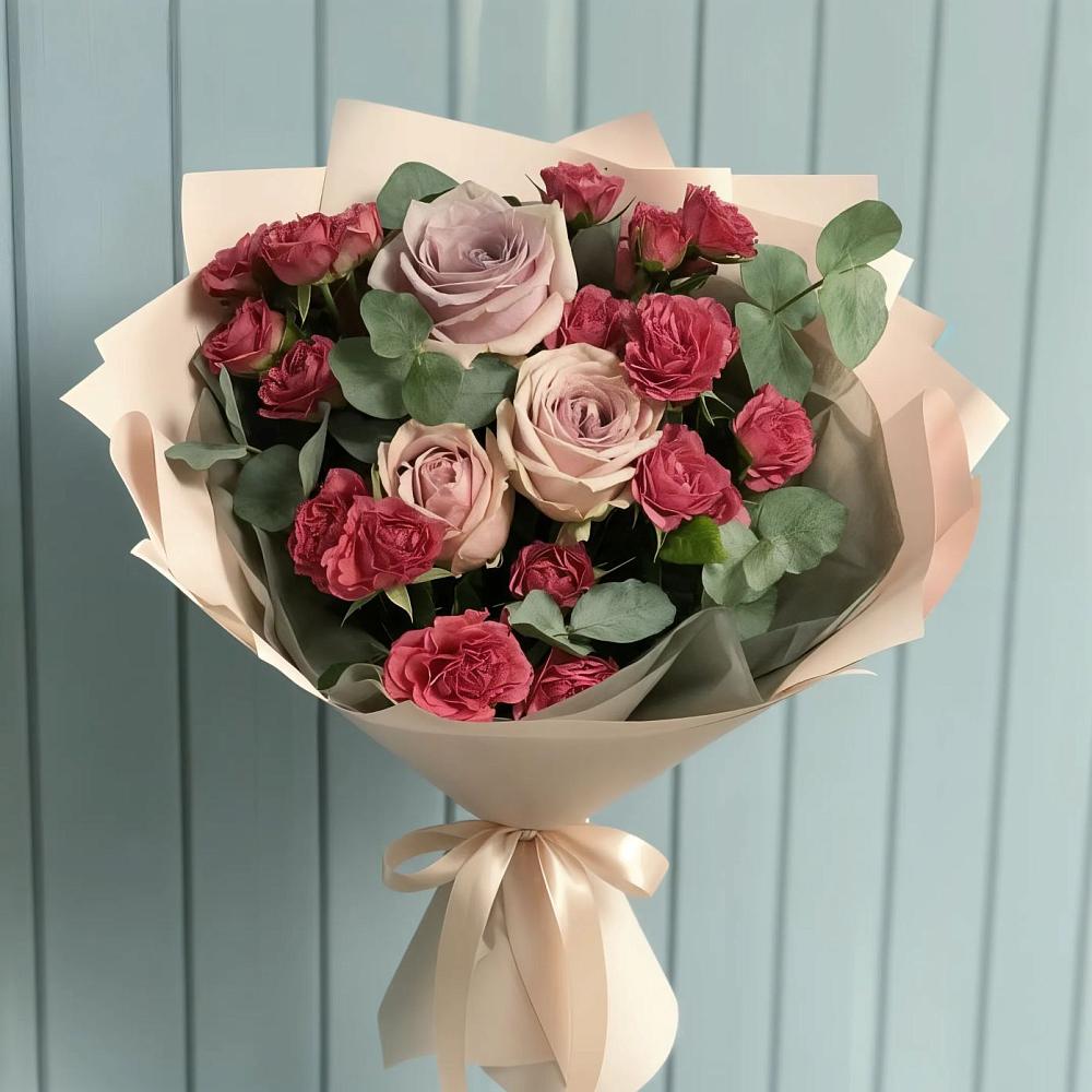 Букет цветов из: Гвоздики и Розы в Сосенском