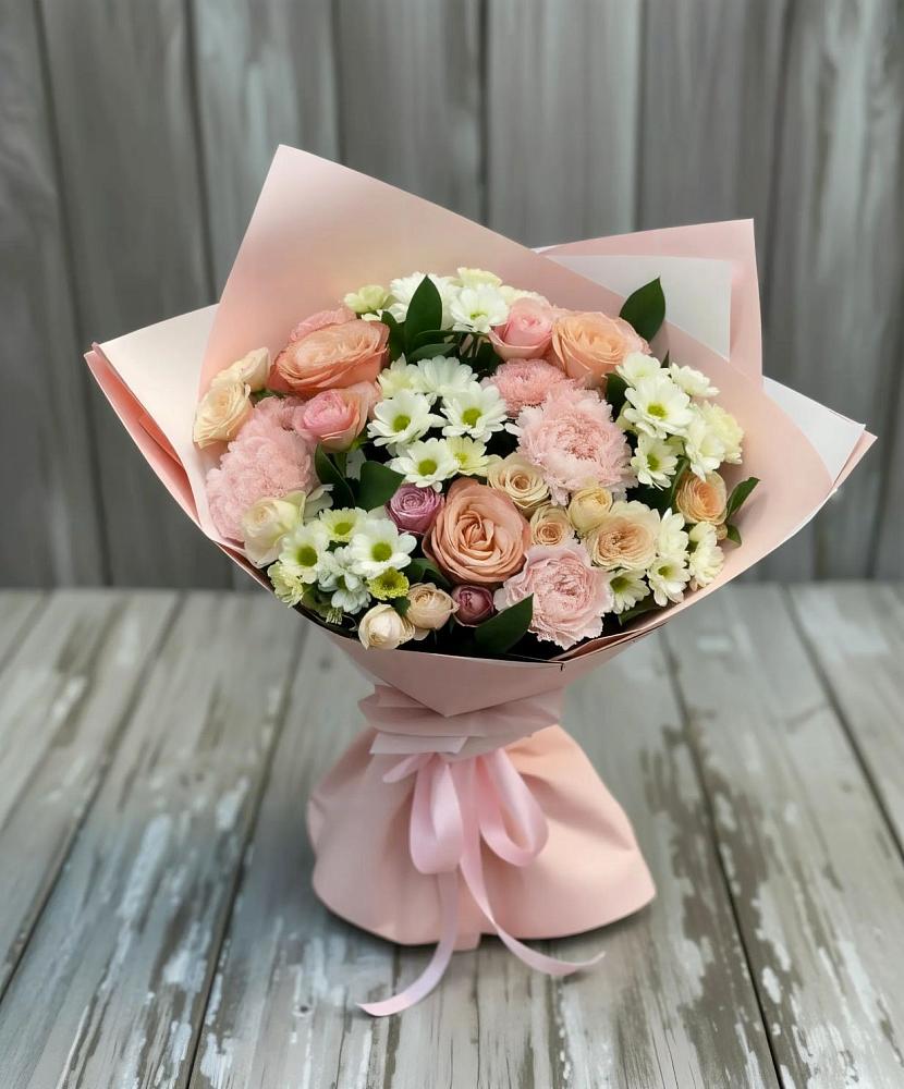 Букет цветов из: Гвоздики, Розы и Хризантемы в Сосенском