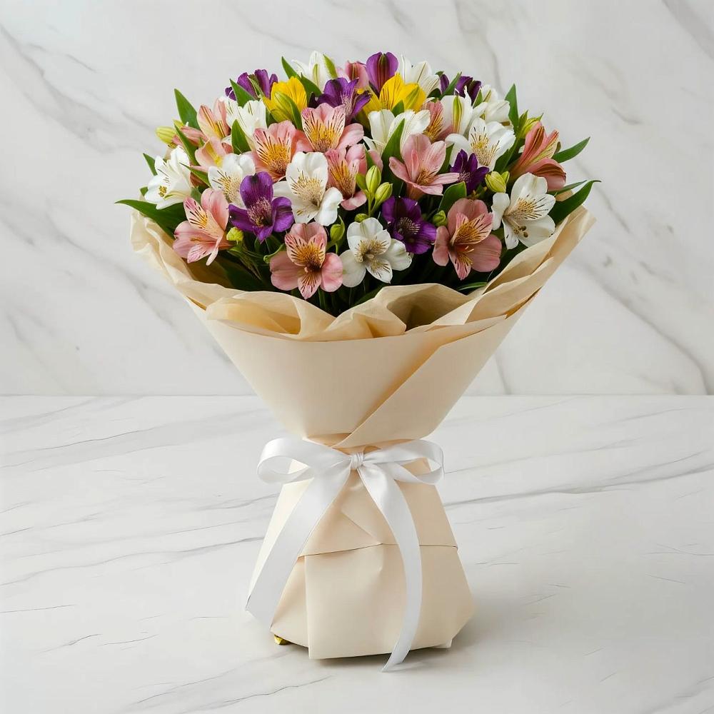 Букет цветов из: Альстромерии в Сосенском