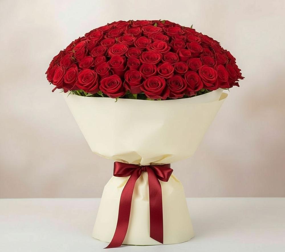 Букет 101 Красная роза Милано в Сосенском