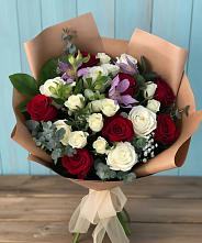 Букет цветов из:  Розы и Альстромерии в Сосенском