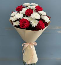 Букет цветов из:  Розы и Хризантемы #REPLACE_PRED# Сосенском
