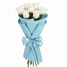 Букет 7 белых роз Проуд в Сосенском