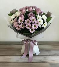 Букет цветов из:  Хризантемы и Розы в Сосенском