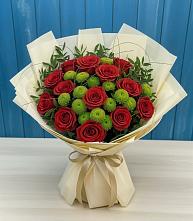 Букет цветов из:  Розы и Хризантемы в Сосенском