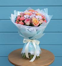 Букет цветов из:  Хризантемы и Розы #REPLACE_PRED# Сосенском