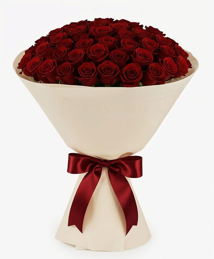 Букет 101 Бордовая роза Блэк Бакарра в Сосенском